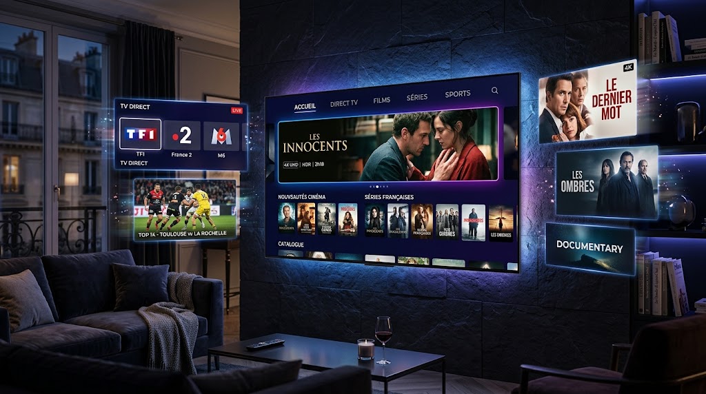 Premium IPTV streaming on a 4K Smart TV